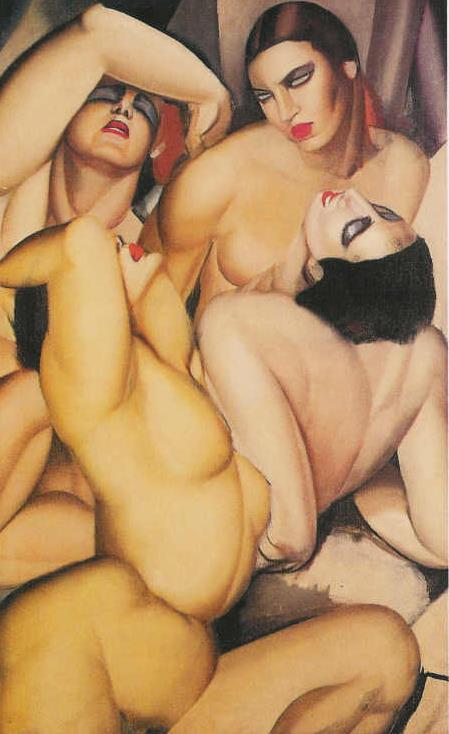 groupe de quatre nus 1925 contemporain Tamara de Lempicka Peintures à l'huile